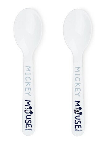Set de 2 cucharas para bebé Mickey Mouse Thermobaby con estuche de transporte