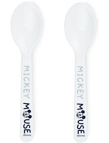 Set de 2 cucharas para bebé Mickey Mouse Thermobaby con estuche de transporte