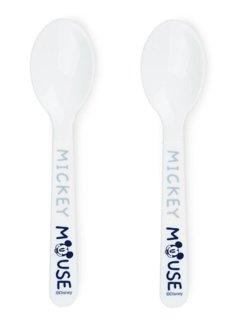 Set de 2 cucharas para bebé Mickey Mouse Thermobaby con estuche de transporte Azul - Kiabi