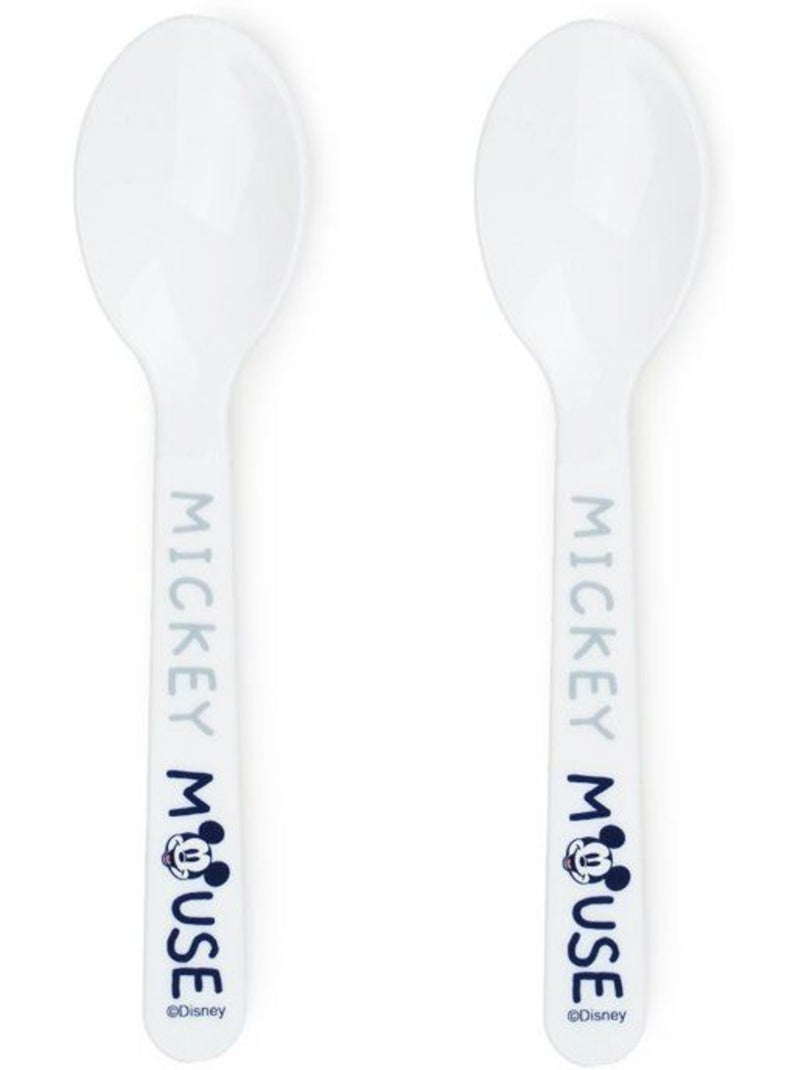 Set de 2 cucharas para bebé Mickey Mouse Thermobaby con estuche de transporte Azul - Kiabi