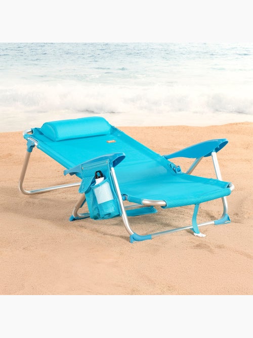 Set de 2 sillas de playa baja plegables multiposición 51x45x76 cm aktive - Kiabi