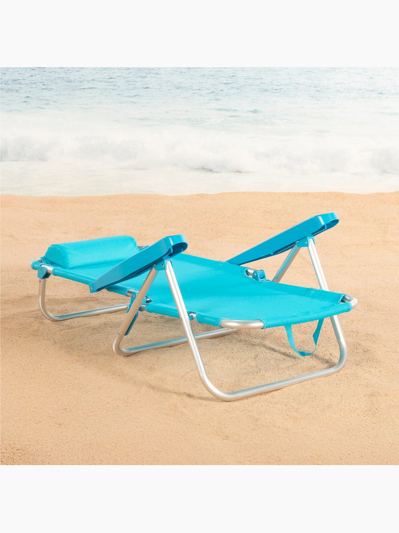 Set de 2 sillas playa baja multiposición 48x46x84 cm aktive Azul - Kiabi