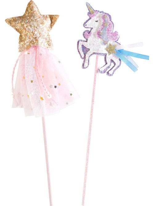 Set de 2 varitas mágicas unicornio y estrella | Great Pretenders - Kiabi