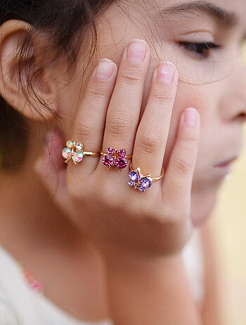 Set de 3 anillos con mariposas brillantes | Great Pretenders