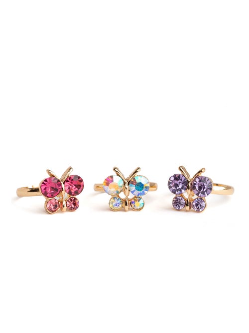 Set de 3 anillos con mariposas brillantes | Great Pretenders - Kiabi