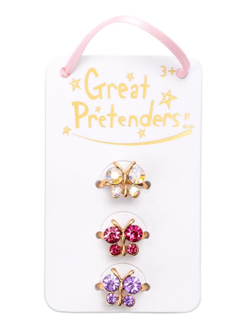 Set de 3 anillos con mariposas brillantes | Great Pretenders - Kiabi