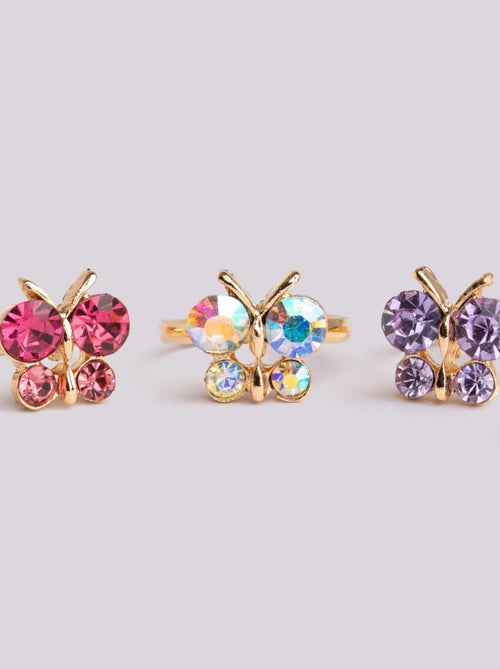 Set de 3 anillos con mariposas brillantes | Great Pretenders - Kiabi