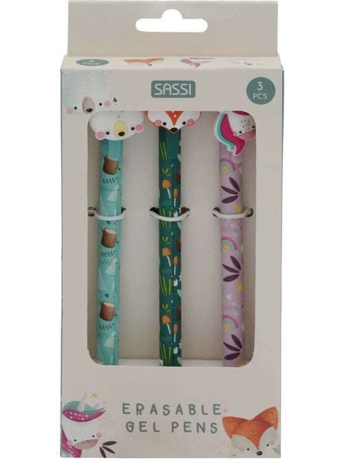 Set de 3 bolígrafos de gel borrables | sassi junior - Kiabi Set de 3 bolígrafos de gel borrables | sassi junior - Kiabi