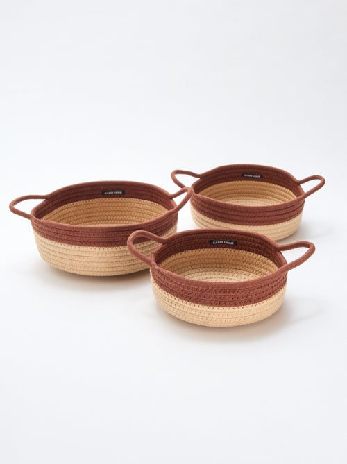 Set de 3 cestas con cuerda - Kiabi