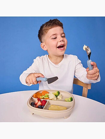 Set de 3 cubiertos ergonómicos de acero inoxidable para niño | b.box