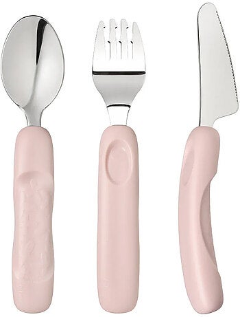 Set de 3 cubiertos ergonómicos de acero inoxidable para niño | b.box