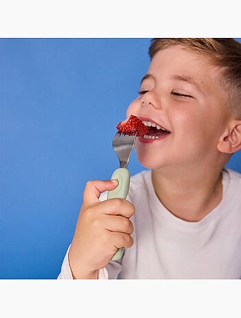 Set de 3 cubiertos ergonómicos de acero inoxidable para niño | b.box