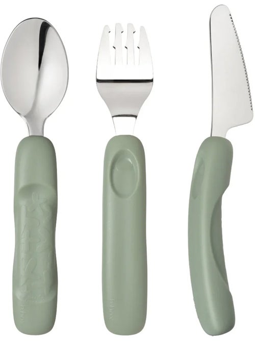 Set de 3 cubiertos ergonómicos de acero inoxidable para niño | b.box - Kiabi Set de 3 cubiertos ergonómicos de acero inoxidable para niño | b.box - Kiabi