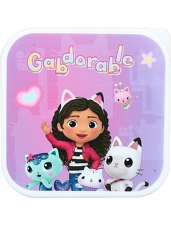 Set de 3 fiambreras - Gabby's Dollhouse - Fiambreras para comidas - Apilables