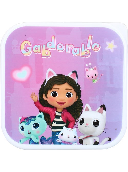 Set de 3 fiambreras - Gabby's Dollhouse - Fiambreras para comidas - Apilables - Kiabi