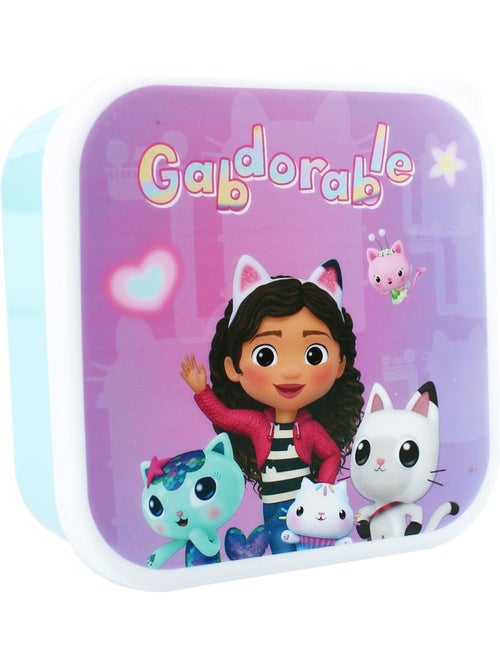 Set de 3 fiambreras - Gabby's Dollhouse - Fiambreras para comidas - Apilables - Kiabi