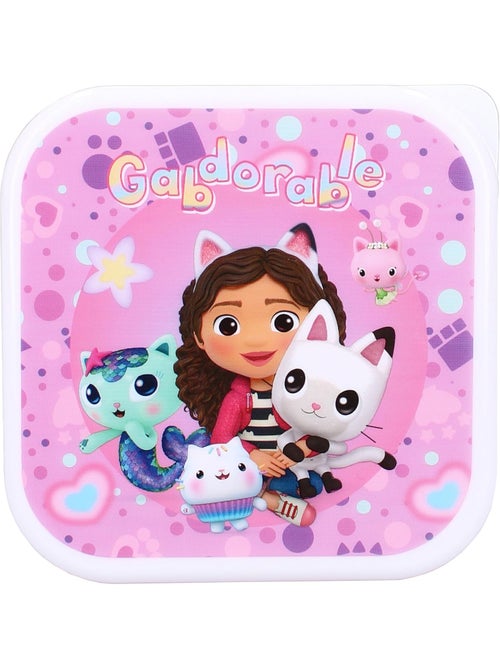 Set de 3 fiambreras - Gabby's Dollhouse - Fiambreras para comidas - Apilables - Kiabi