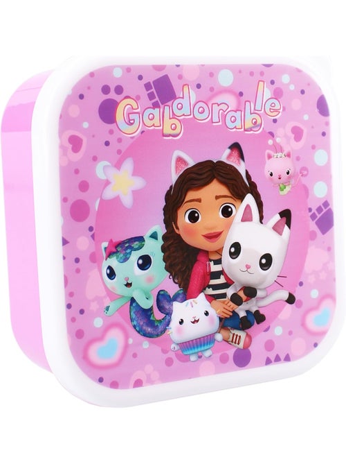 Set de 3 fiambreras - Gabby's Dollhouse - Fiambreras para comidas - Apilables - Kiabi