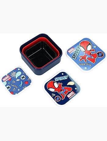 Set de 3 fiambreras - Spidey y sus Amigos – Snackbox Spider-Man - 3 en 1