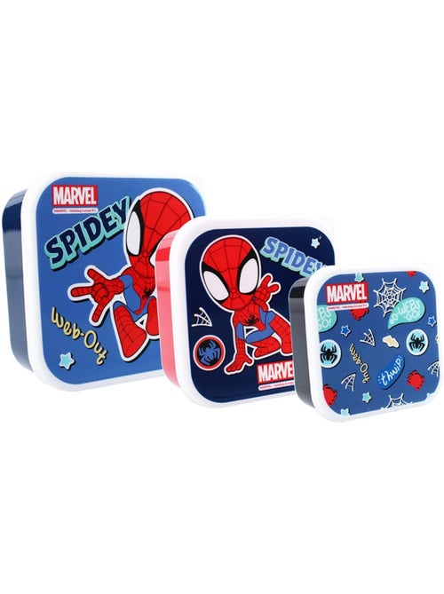 Set de 3 fiambreras - Spidey y sus Amigos – Snackbox Spider-Man - 3 en 1 - Kiabi