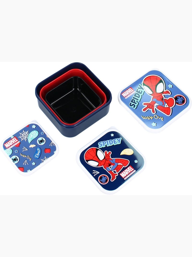 Set de 3 fiambreras - Spidey y sus Amigos – Snackbox Spider-Man - 3 en 1 Azul Rojo - Kiabi