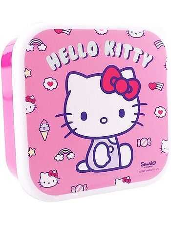 Set de 3 fiambreras para niños - Hello Kitty – Fiambreras para comidas - Apilables