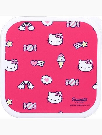 Set de 3 fiambreras para niños - Hello Kitty – Fiambreras para comidas - Apilables
