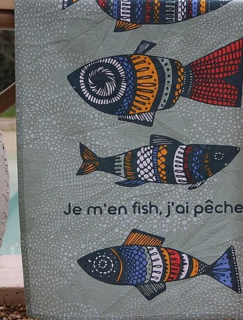 Set de 3 paños de cocina con diseño de peces