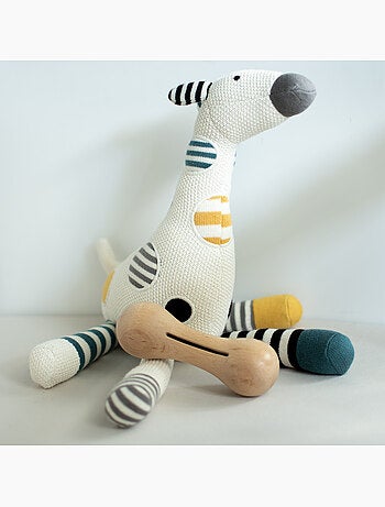Set de 3 sonajeros de algodón y madera natural | SEVIRA KIDS