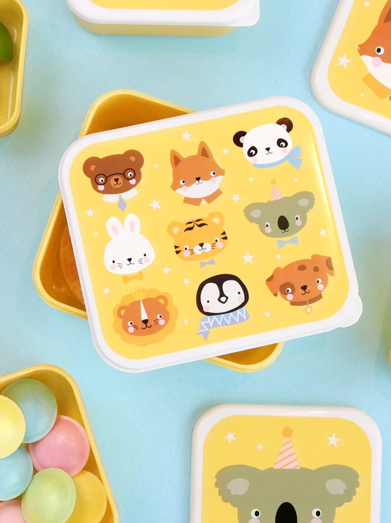 Set de 4 cajas para snacks | A Little Lovely Company Amarillo - Kiabi