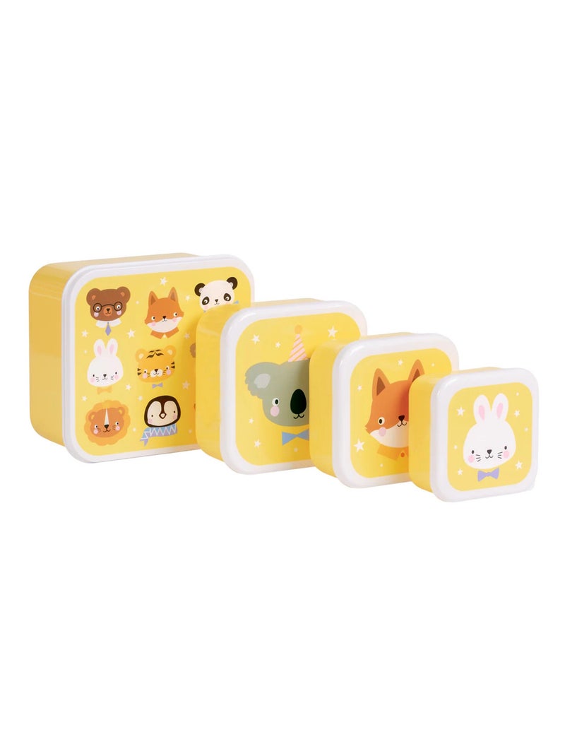 Set de 4 cajas para snacks | A Little Lovely Company Amarillo - Kiabi