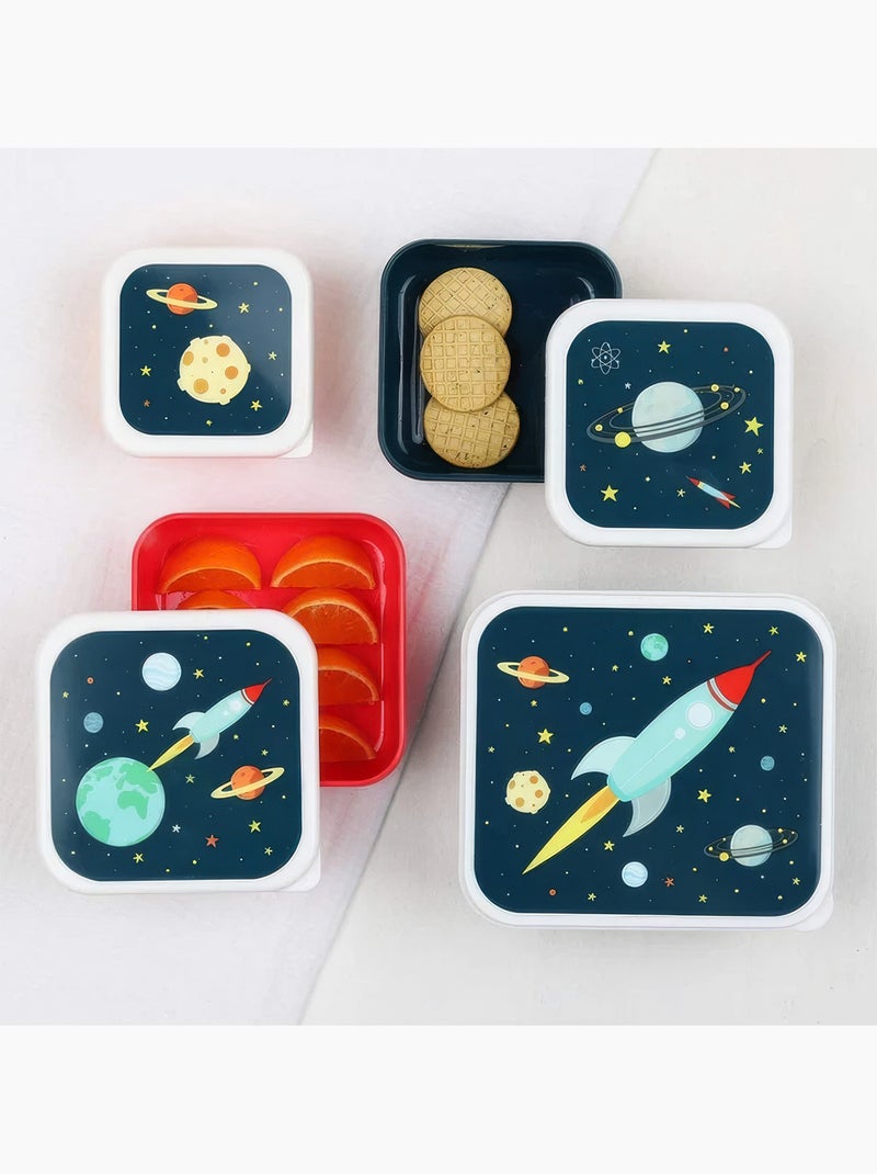 Set de 4 cajas para snacks | a little lovely company Azul marino - Kiabi
