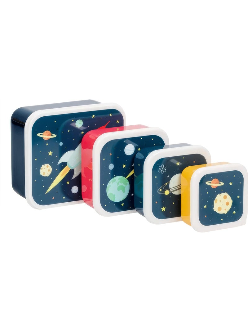 Set de 4 cajas para snacks | a little lovely company Azul marino - Kiabi