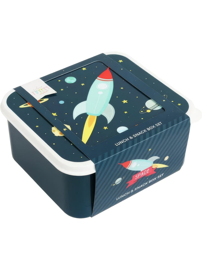 Set de 4 cajas para snacks | a little lovely company Azul marino - Kiabi