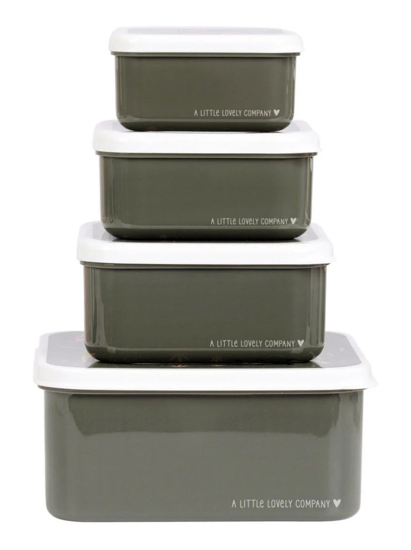 Set de 4 cajas para snacks | A Little Lovely Company Caqui - Kiabi