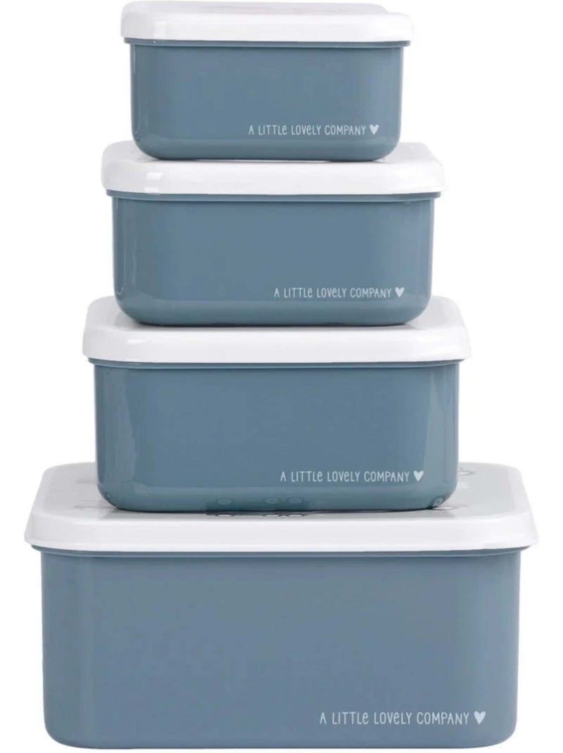 Set de 4 cajas para snacks | A Little Lovely Company Gris - Kiabi