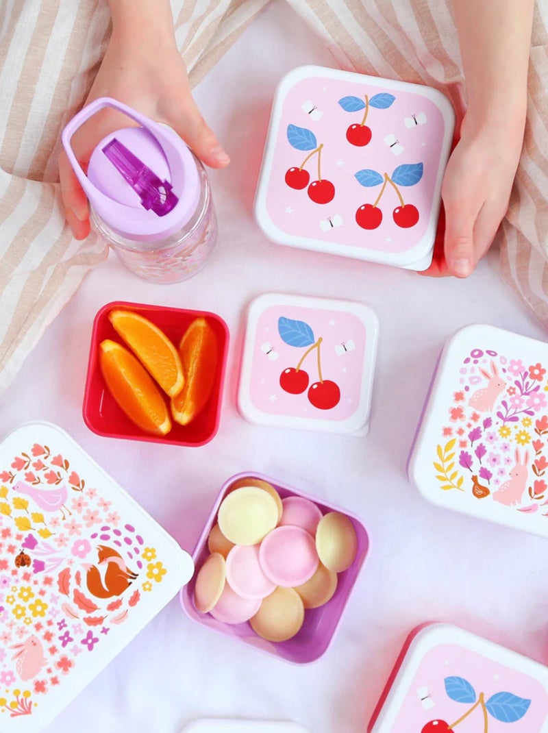 Set de 4 cajas para snacks | A Little Lovely Company Rojo - Kiabi