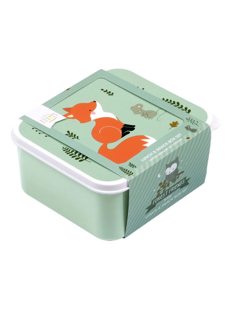 Set de 4 cajas para snacks | A Little Lovely Company Verde agua - Kiabi