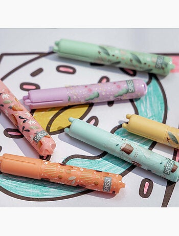Set de 6 mini resaltadores pastel | sassi junior