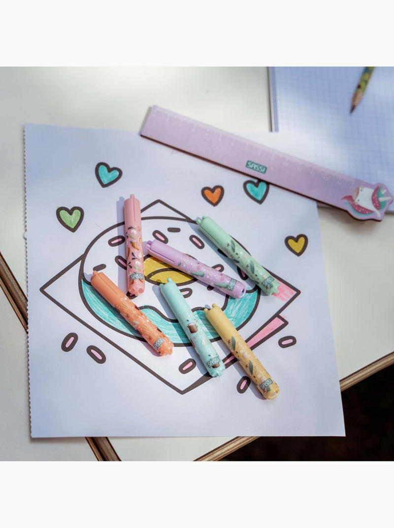 Set de 6 mini resaltadores pastel | sassi junior Multicolor - Kiabi