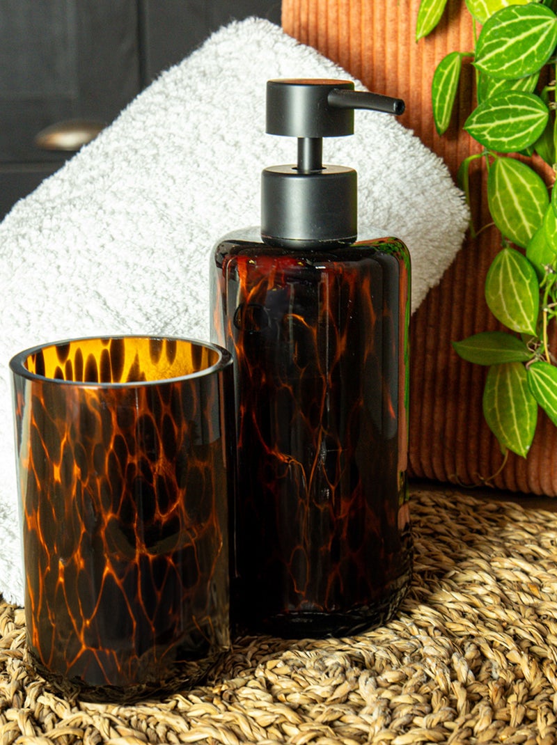 Set de accesorios de baño FAUVE de vidrio efecto mate 2 piezas – Guy Levasseur Marrón - Kiabi