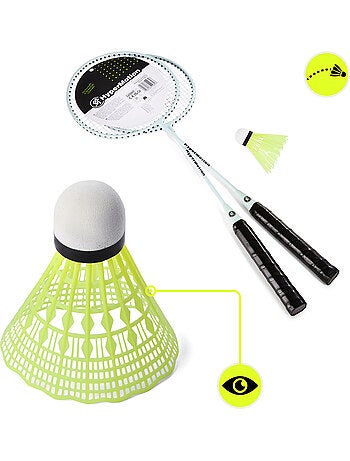 Set de bádminton HyperMotion – 2 raquetas, 1 volante, color salvia