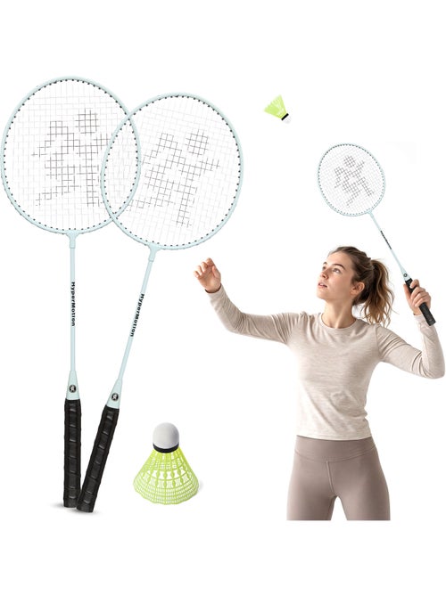 Set de bádminton HyperMotion – 2 raquetas, 1 volante, color salvia - Kiabi Set de bádminton HyperMotion – 2 raquetas, 1 volante, color salvia - Kiabi