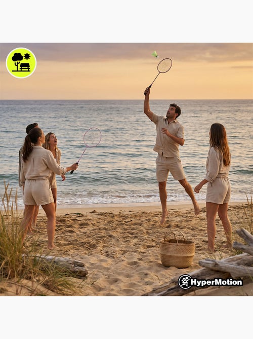 Set de bádminton hypermotion – 2 raquetas, 1 volante - Kiabi Set de bádminton hypermotion – 2 raquetas, 1 volante - Kiabi