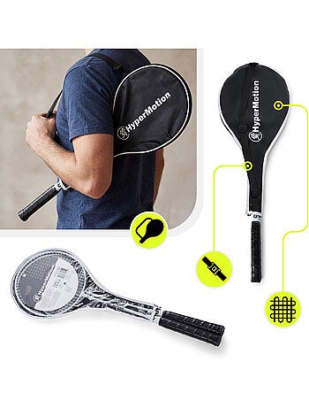 Set de bádminton HyperMotion – 2 raquetas con funda, color salvia