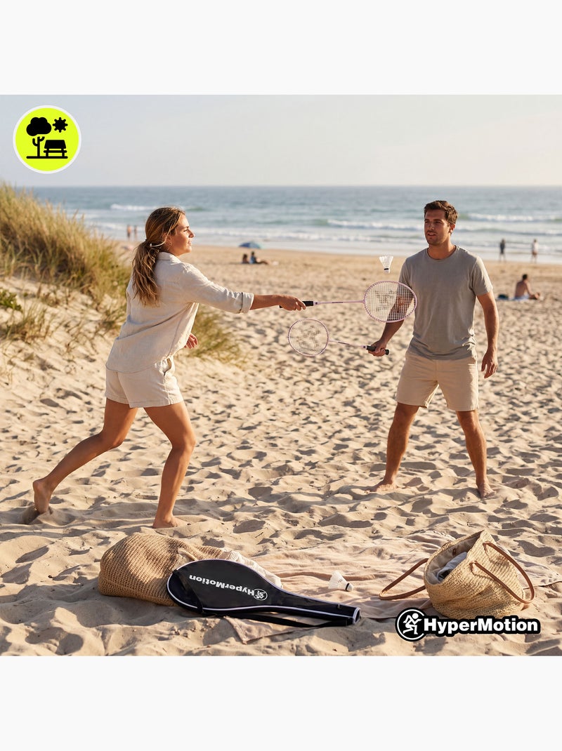 Set de bádminton hypermotion – 2 raquetas con funda Rosa - Kiabi