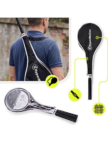 Set de bádminton HyperMotion – 2 raquetas con funda, rosa