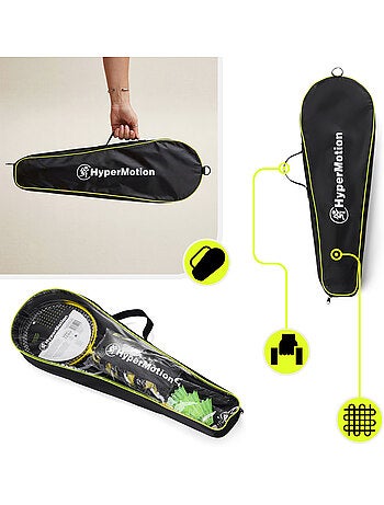 Set de bádminton HyperMotion con red de 6 m – 2 raquetas, 3 volantes y bolsa de transporte