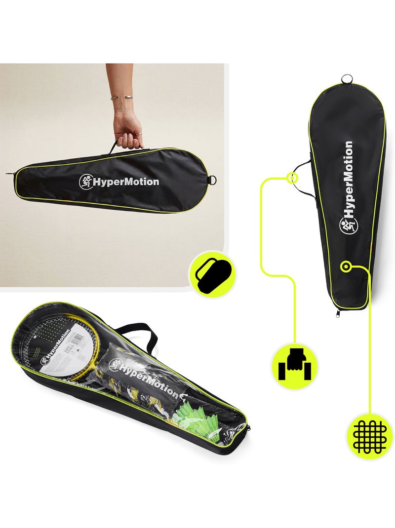 Set de bádminton HyperMotion con red de 6 m – 2 raquetas, 3 volantes y bolsa de transporte Amarillo - Kiabi