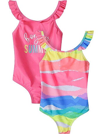 Set de bañador entero de una pieza niñas - pack de 2 - minoti